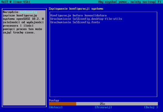 YaST - konfiguracja poinstalacyjna