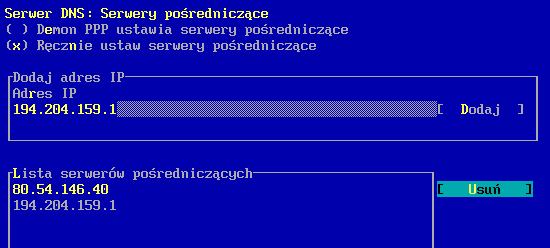 DNS - Linux SuSe 10.2 serwery pośredniczące