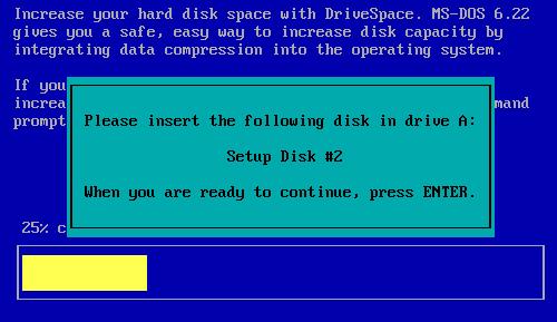 Please insert the following disk in dirve A: