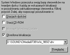 Instalacja sterownikw - okno16