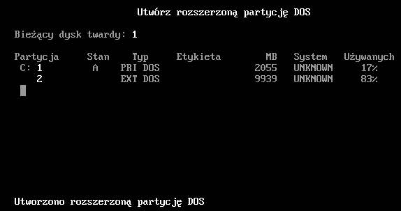 Partycjonowanie dysków - okno21