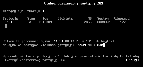 Partycjonowanie dysków - okno20