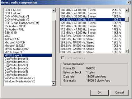 MPEG Layer3 konfiguracja